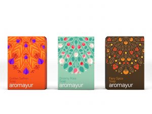 Aromayur 3 packagings de savon : golden, dreamy, fiery